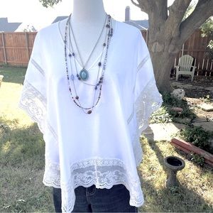💖 Johnny Was White Cotton Boho Blouse